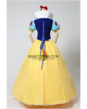 Cosrea Disney Snow White Brocade Satin Cosplay Costume