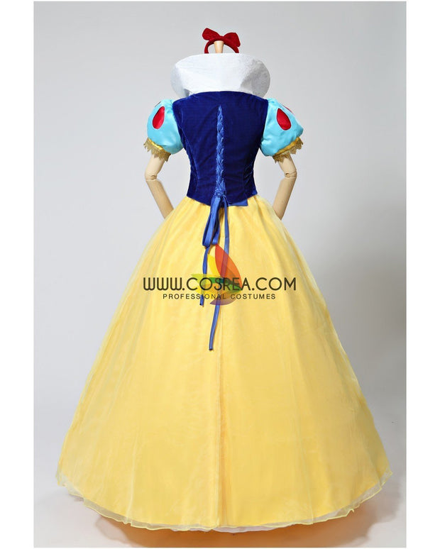 Cosrea Disney Snow White Brocade Satin Cosplay Costume