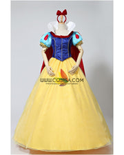 Cosrea Disney Snow White Brocade Satin Cosplay Costume
