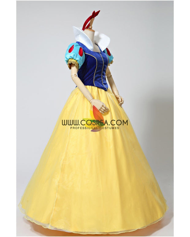Cosrea Disney Snow White Brocade Satin Cosplay Costume