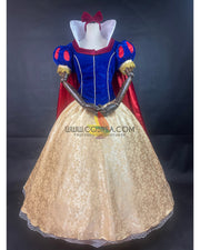 Cosrea Disney Snow White Brocade Satin Cosplay Costume