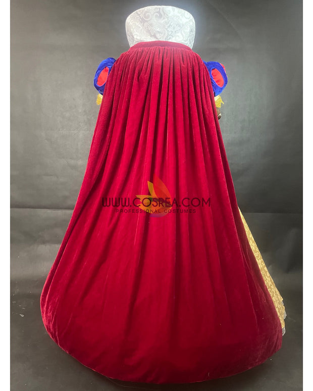 Cosrea Disney Snow White Brocade Satin Cosplay Costume