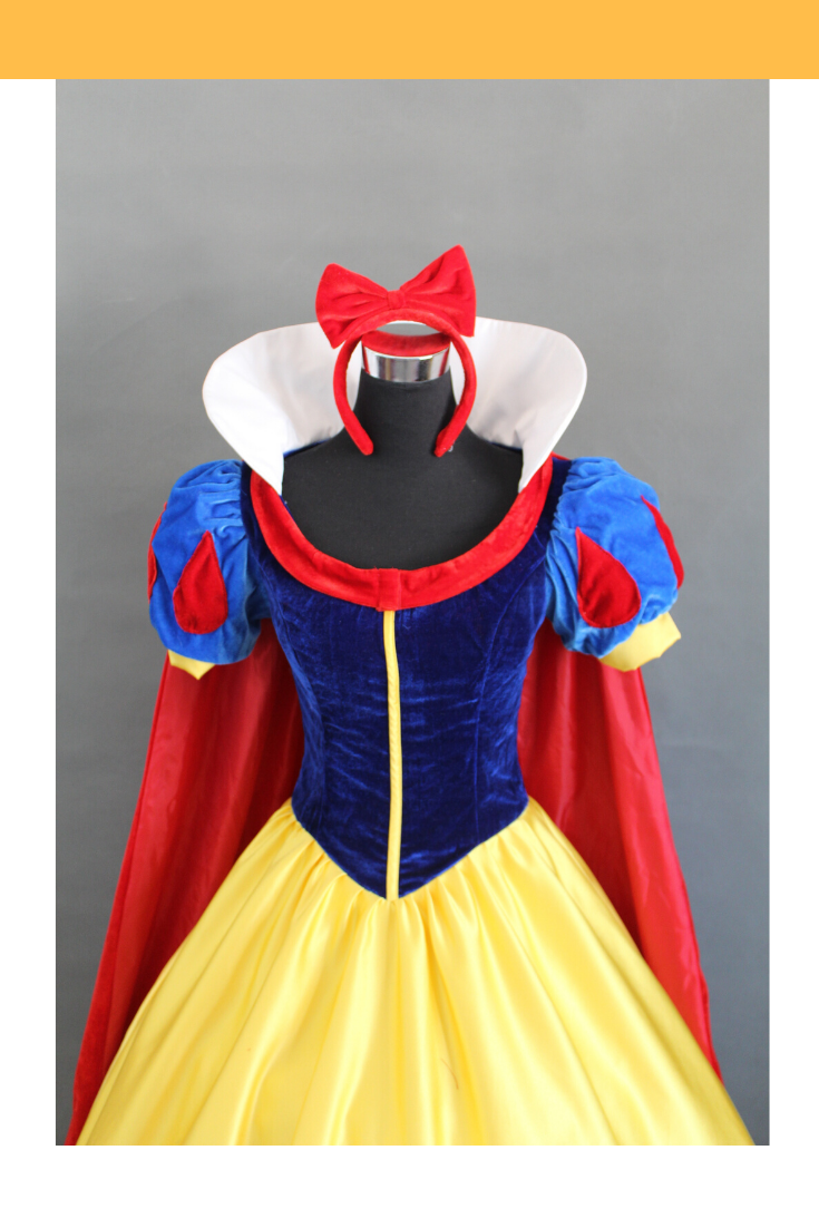 Princess Snow White Classic Velvet Cosplay Costume Without Boning / Traditional Lace Tie