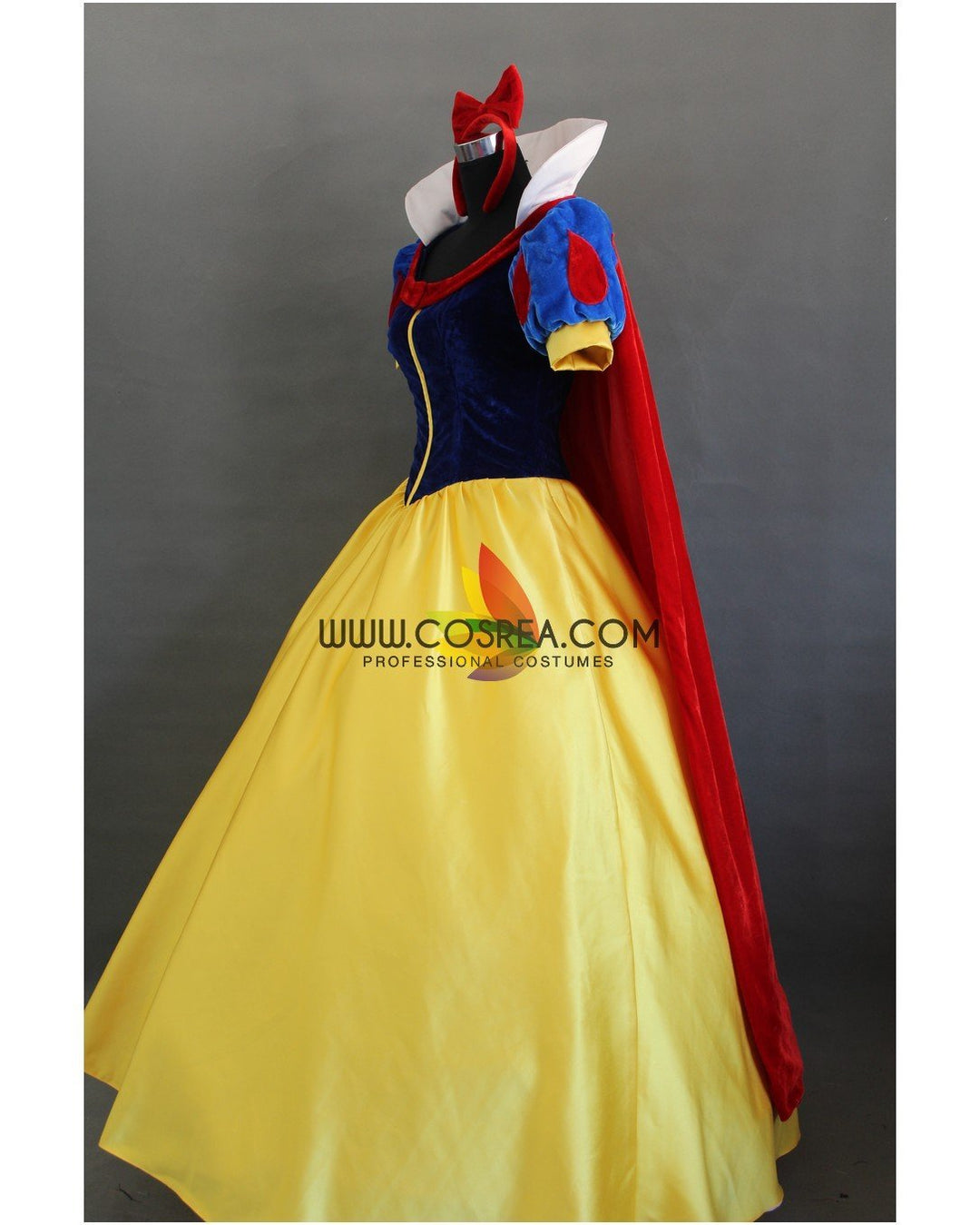 Princess Snow White Classic Velvet Cosplay Costume Without Boning / Traditional Lace Tie