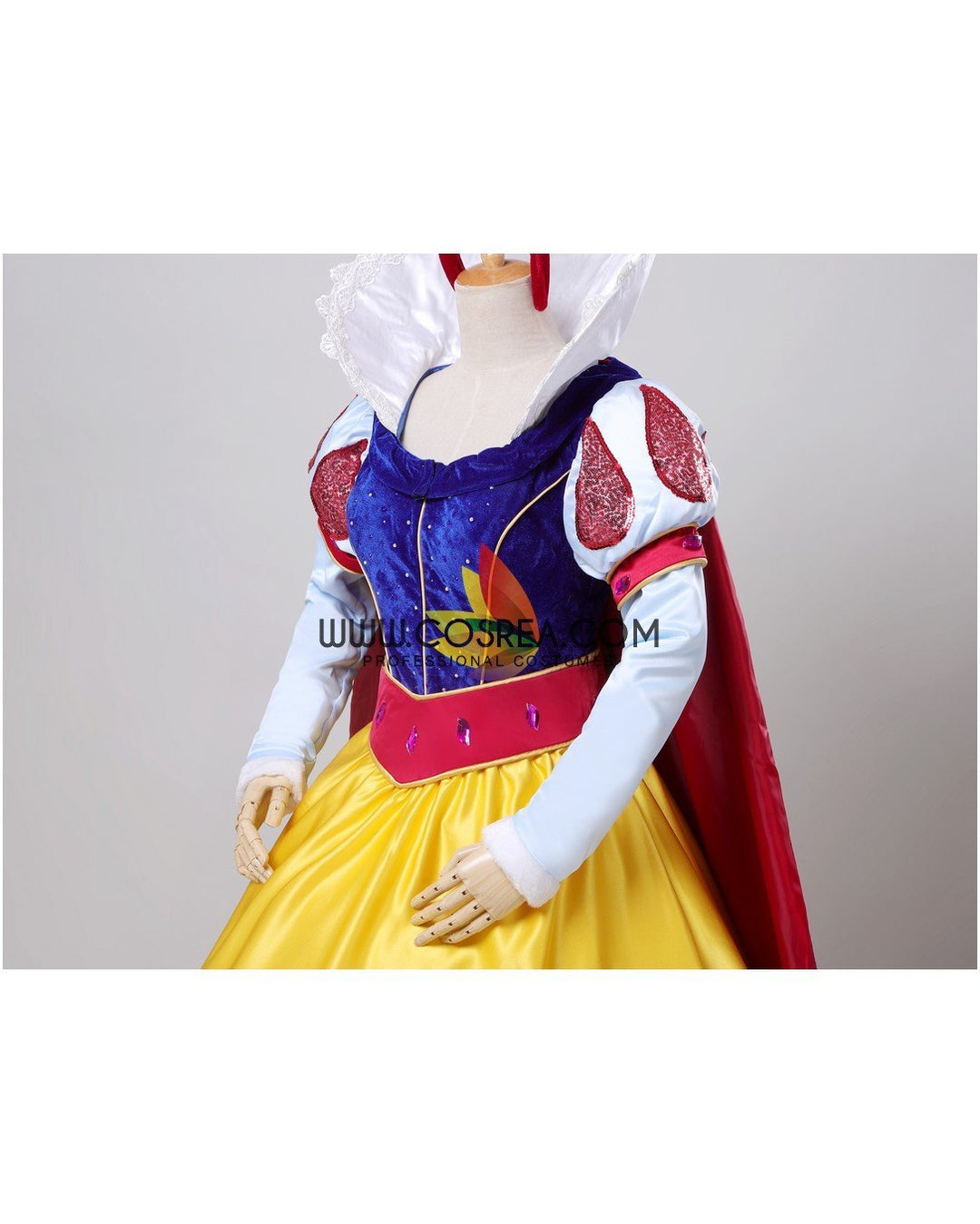 Princess Snow White Custom Long Sleeve Cosplay Costume Without Boning / Concealed Zipper