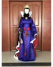 Cosrea Disney Snow White Evil Queen Brocade Satin Cosplay Costume