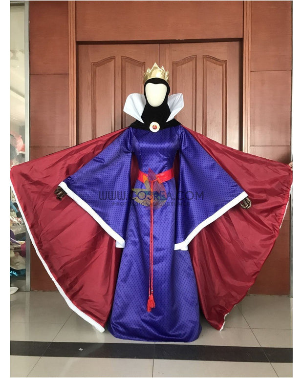 Cosrea Disney Snow White Evil Queen Brocade Satin Cosplay Costume