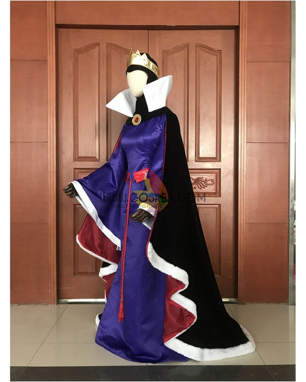 Cosrea Disney Snow White Evil Queen Brocade Satin Cosplay Costume