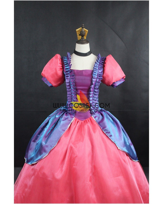 Step Sister Anastasia From Cinderella Gradient Satin Cosplay Costume