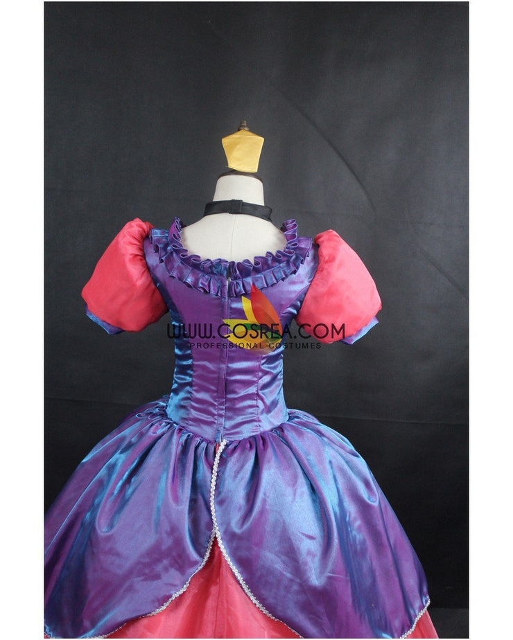 Step Sister Anastasia From Cinderella Gradient Satin Cosplay Costume