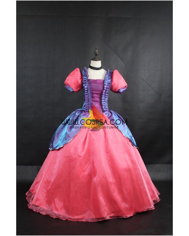 Step Sister Anastasia From Cinderella Gradient Satin Cosplay Costume