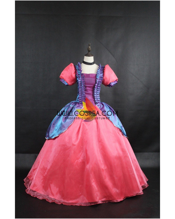 Step Sister Anastasia From Cinderella Gradient Satin Cosplay Costume
