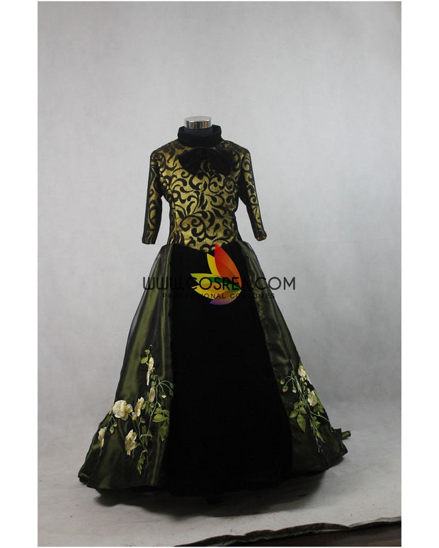 Stepmother's Cinderella Live Action Movie Dress Set With Custom Embroidered Floral Accents