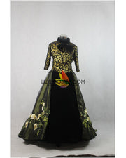 Stepmother's Cinderella Live Action Movie Dress Set With Custom Embroidered Floral Accents