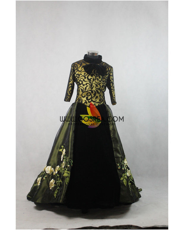 Stepmother's Cinderella Live Action Movie Dress Set With Custom Embroidered Floral Accents