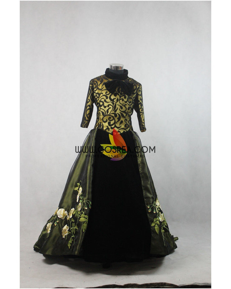 Stepmother's Cinderella Live Action Movie Dress Set With Custom Embroidered Floral Accents