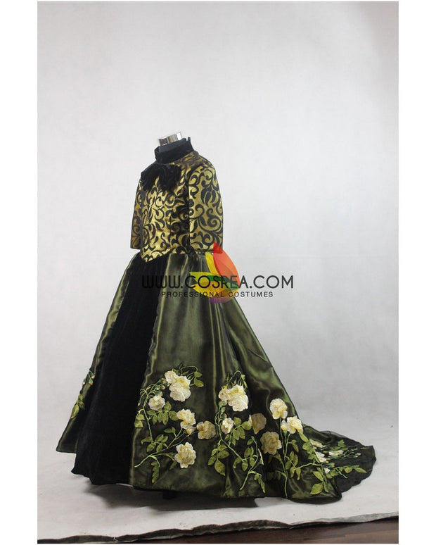 Stepmother's Cinderella Live Action Movie Dress Set With Custom Embroidered Floral Accents