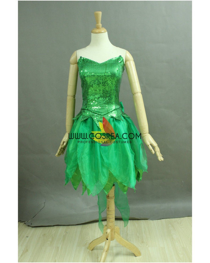 sequin tinkerbell dress SHEIN ICON Halloween Asymmetrical Hem Sequin Tube Bodycon Dress Without Wings