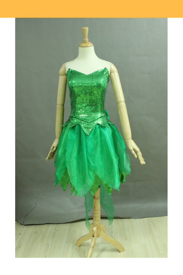Cosrea Disney Tinkerbell Classic Sequin Fabric Cosplay Costume