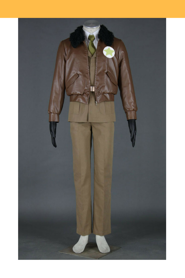 Cosrea F-J Hetalia USA PU Leather Cosplay Costume