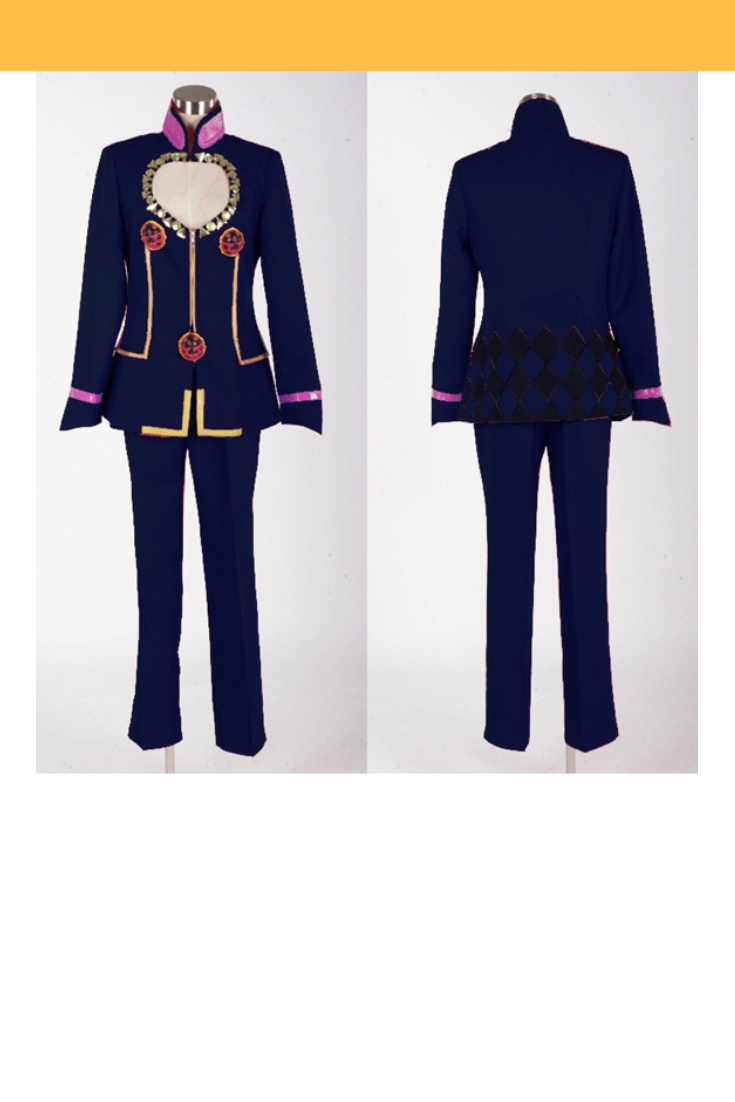 Cosrea F-J JoJo's Bizarre Adventure Giorno Giovana Golden Wind Navy Blue Cosplay Costume