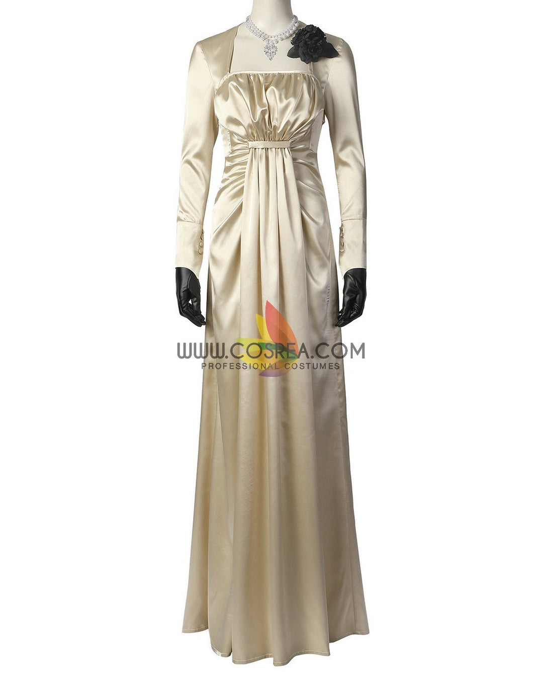 chinese dress ladies Resident Evil 8 Alcina Dimitrescu Satin Version Cosplay Costume