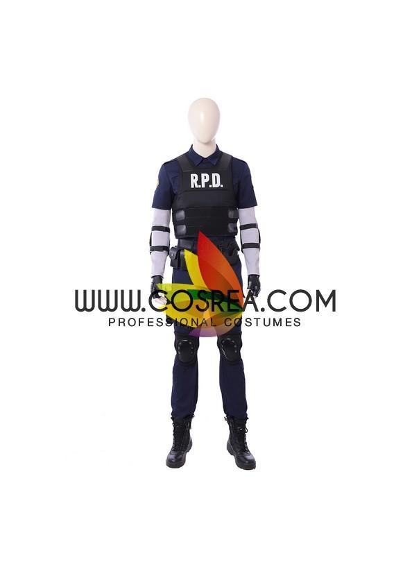 Cosrea Games Costume Only Resident Evil Remake Leon Navy Blue Cosplay Costume