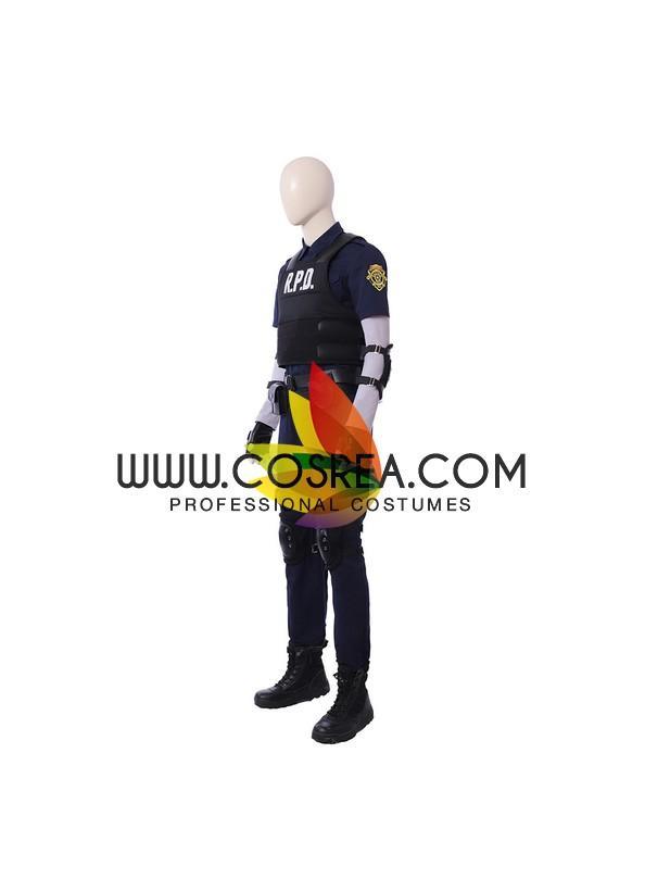 Cosrea Games Costume Only Resident Evil Remake Leon Navy Blue Cosplay Costume