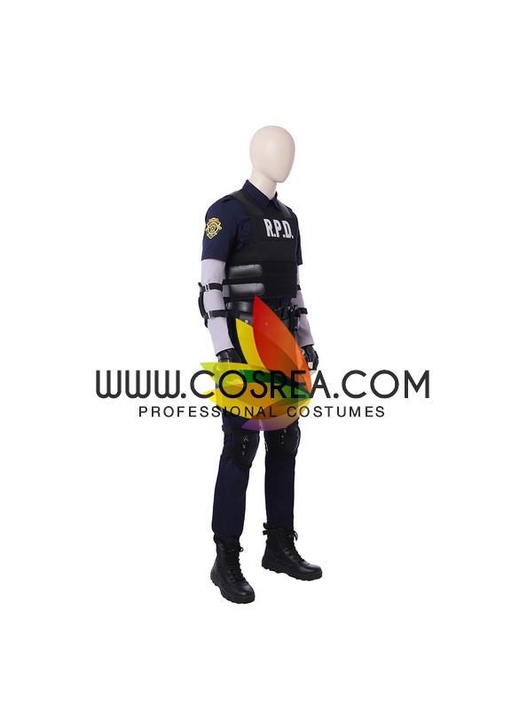 Cosrea Games Costume Only Resident Evil Remake Leon Navy Blue Cosplay Costume
