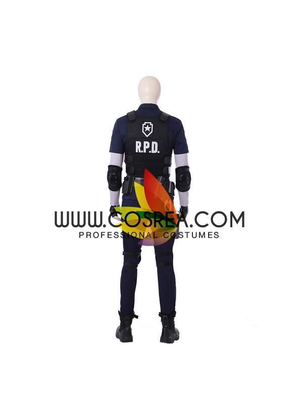 Cosrea Games Costume Only Resident Evil Remake Leon Navy Blue Cosplay Costume