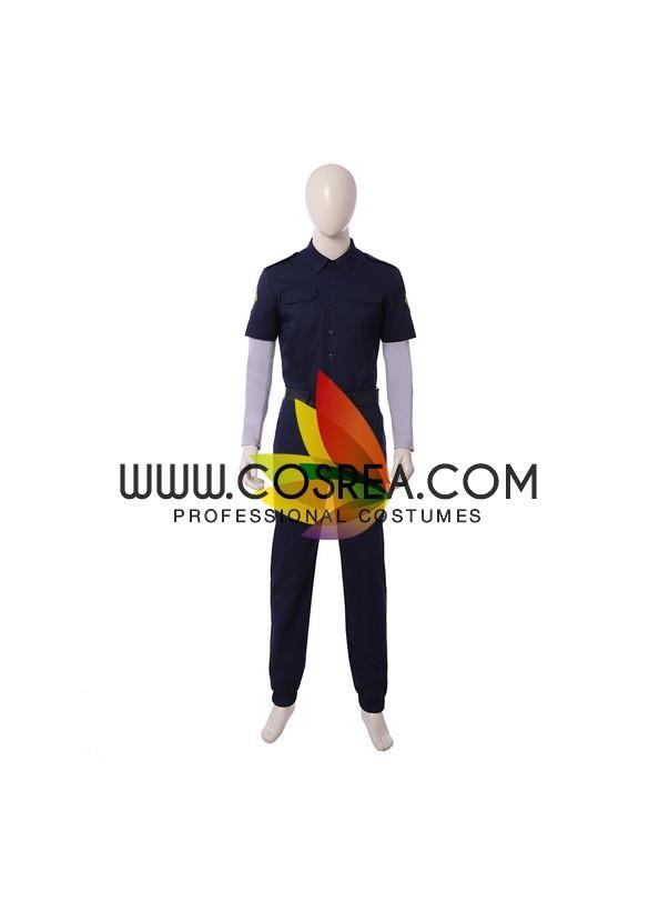 Cosrea Games Costume Only Resident Evil Remake Leon Navy Blue Cosplay Costume