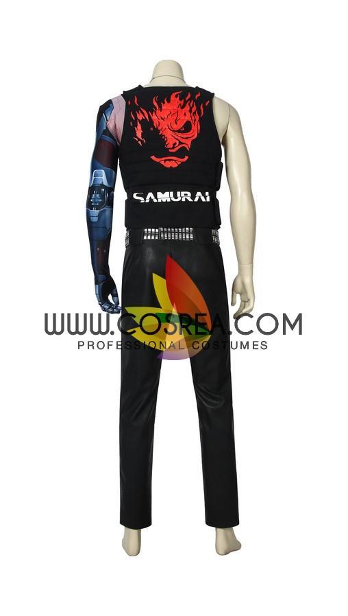 Cosrea Games Cyberpunk 2077 Keanu Reeves PU Leather Cosplay Costume