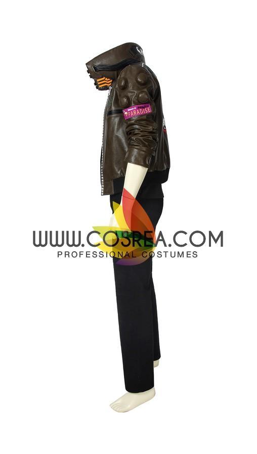 Cosrea Games Cyberpunk 2077 Male PU Leather Cosplay Costume