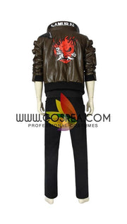 Cosrea Games Cyberpunk 2077 Male PU Leather Cosplay Costume