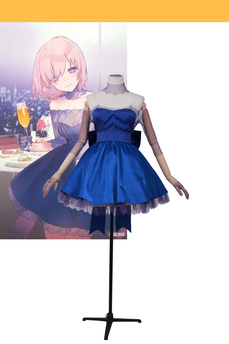 Cosrea Games Fate FGO Mash Kyrielight Evening Dress Cosplay Costume
