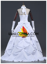 Cosrea Games Fate Night Saber Anniversary Wedding Cosplay Costume