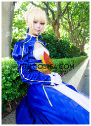 Cosrea Games Fate Night Saber Classic Blue Cosplay Costume