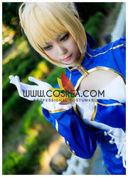 Cosrea Games Fate Night Saber Classic Blue Cosplay Costume