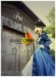 Cosrea Games Fate Night Saber Classic Blue Cosplay Costume