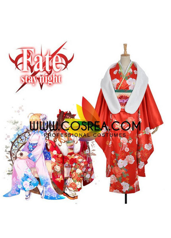 Cosrea Games Fate Rin Kimono Cosplay Costume