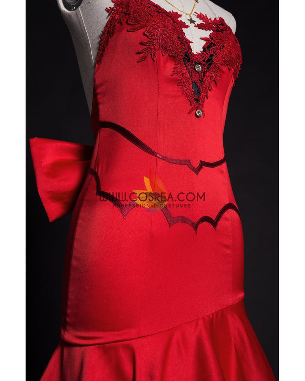 Cosrea Games Final Fantasy 7 Remake Aerith HoneyBee Red Dress Cosplay Costume