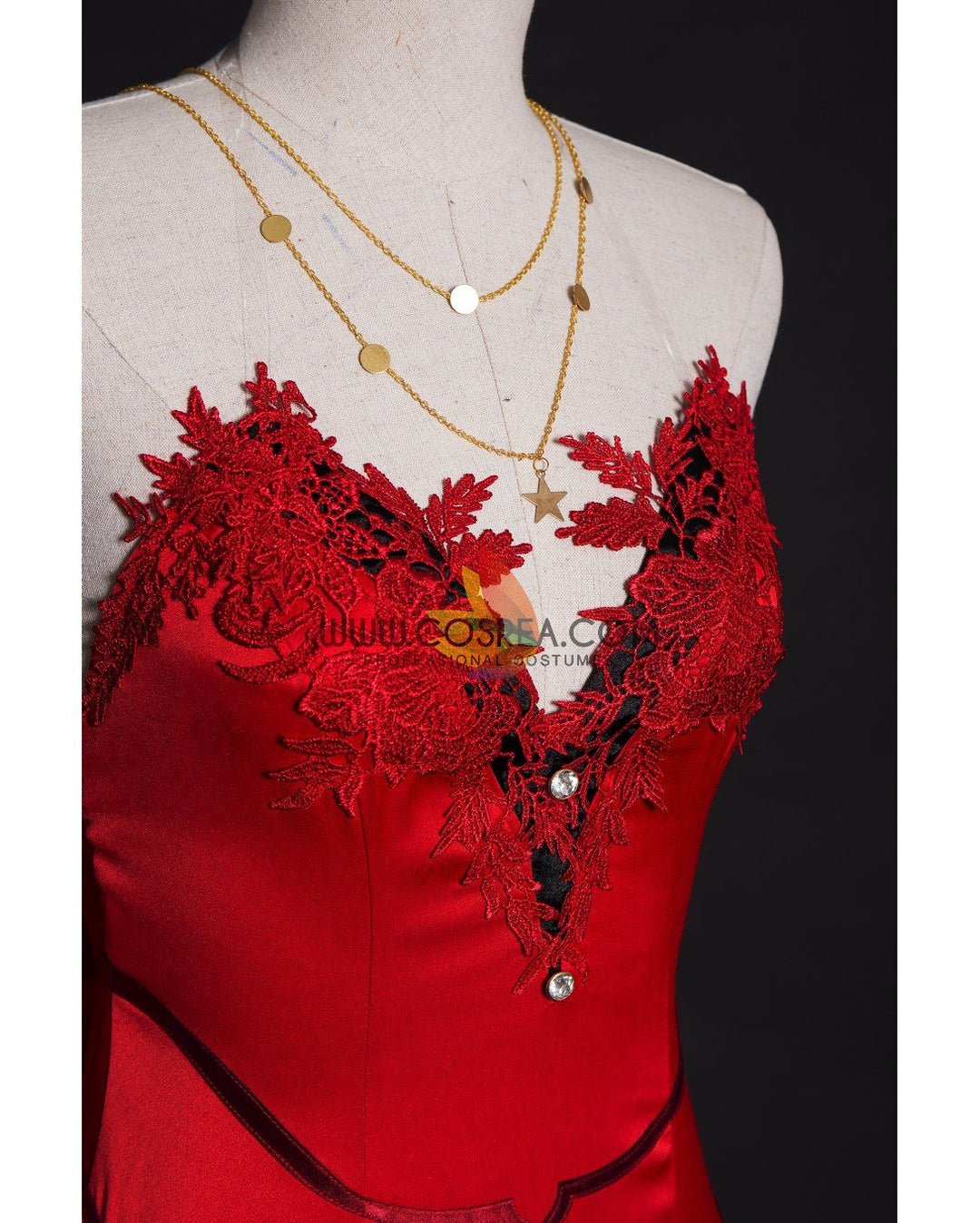 Final Fantasy VII Remake FF7 Remake Aerith HoneyBee Red Dress Cosplay  Costume