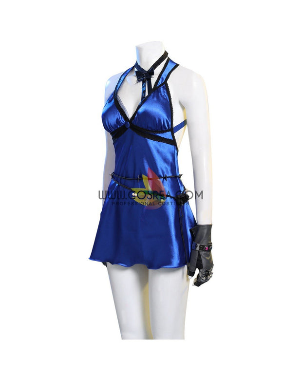 Cosrea Games Final Fantasy 7 Remake Tifa HoneyBee Blue Dress Cosplay Costume