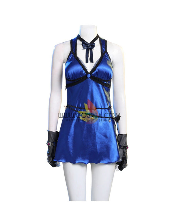 Cosrea Games Final Fantasy 7 Remake Tifa HoneyBee Blue Dress Cosplay Costume