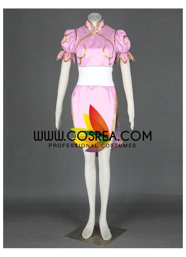 Cosrea Games King Of Fighters Chun Li Pink Cosplay Costume