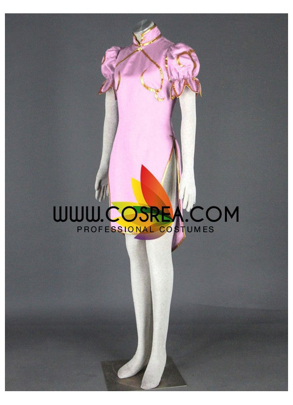 chun li card sleeves Street Fighter Chun Li Pink Cosplay Costume
