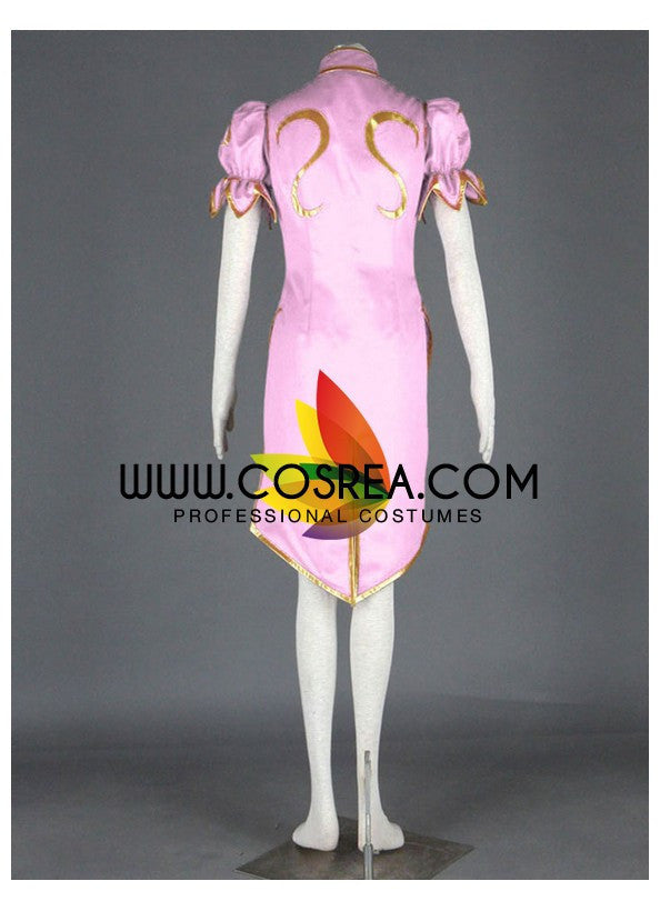 Cosrea Games King Of Fighters Chun Li Pink Cosplay Costume