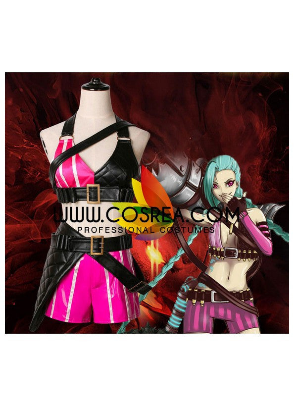 Cosrea Games League of Legend Jinx Classic Cosplay Costume