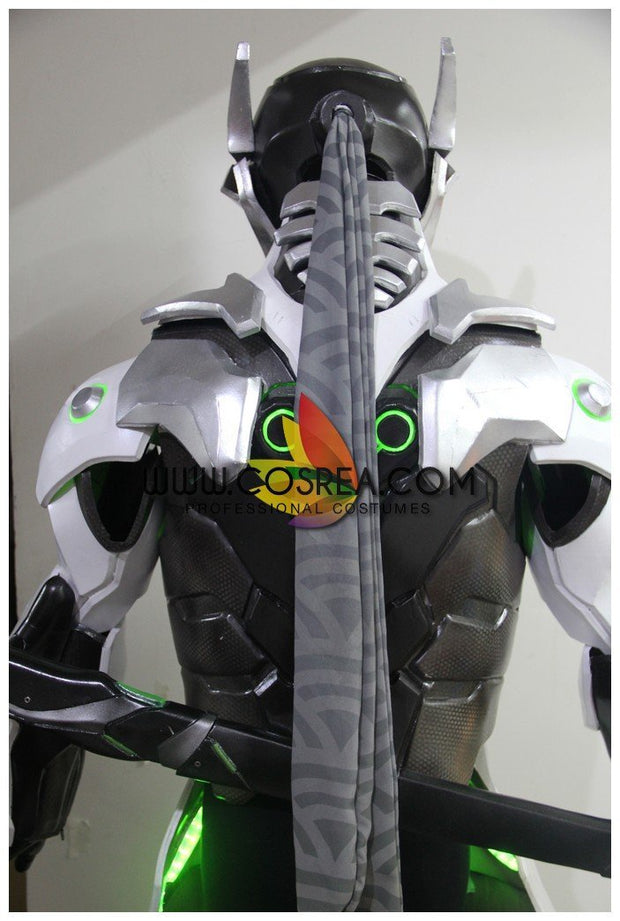 Cosrea Games Overwatch Genji Gunmetal Grey With LED Cosplay Costume