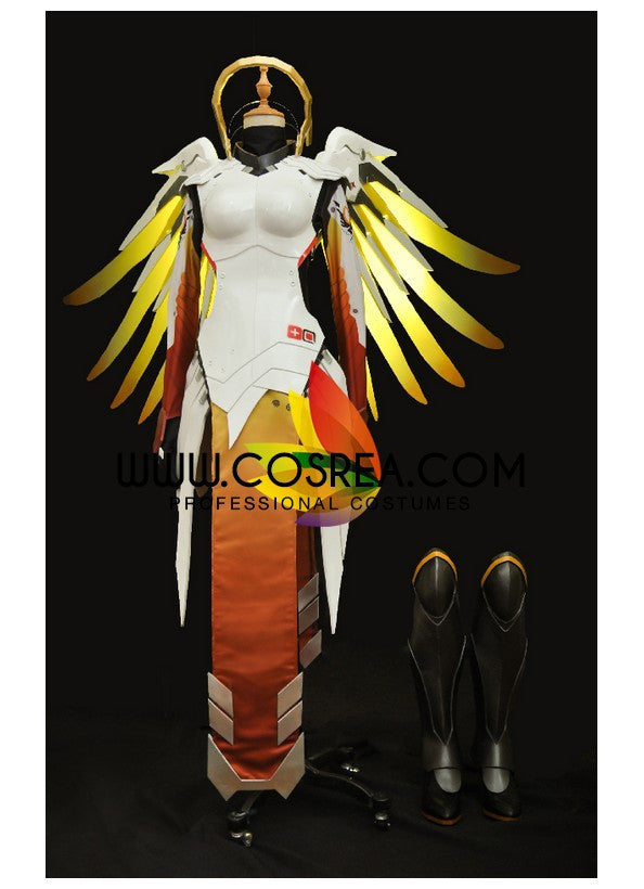 Cosrea Games Overwatch Mercy Complete Cosplay Costume